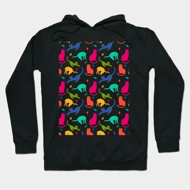 Neon cats Hoodie by SkyisBright